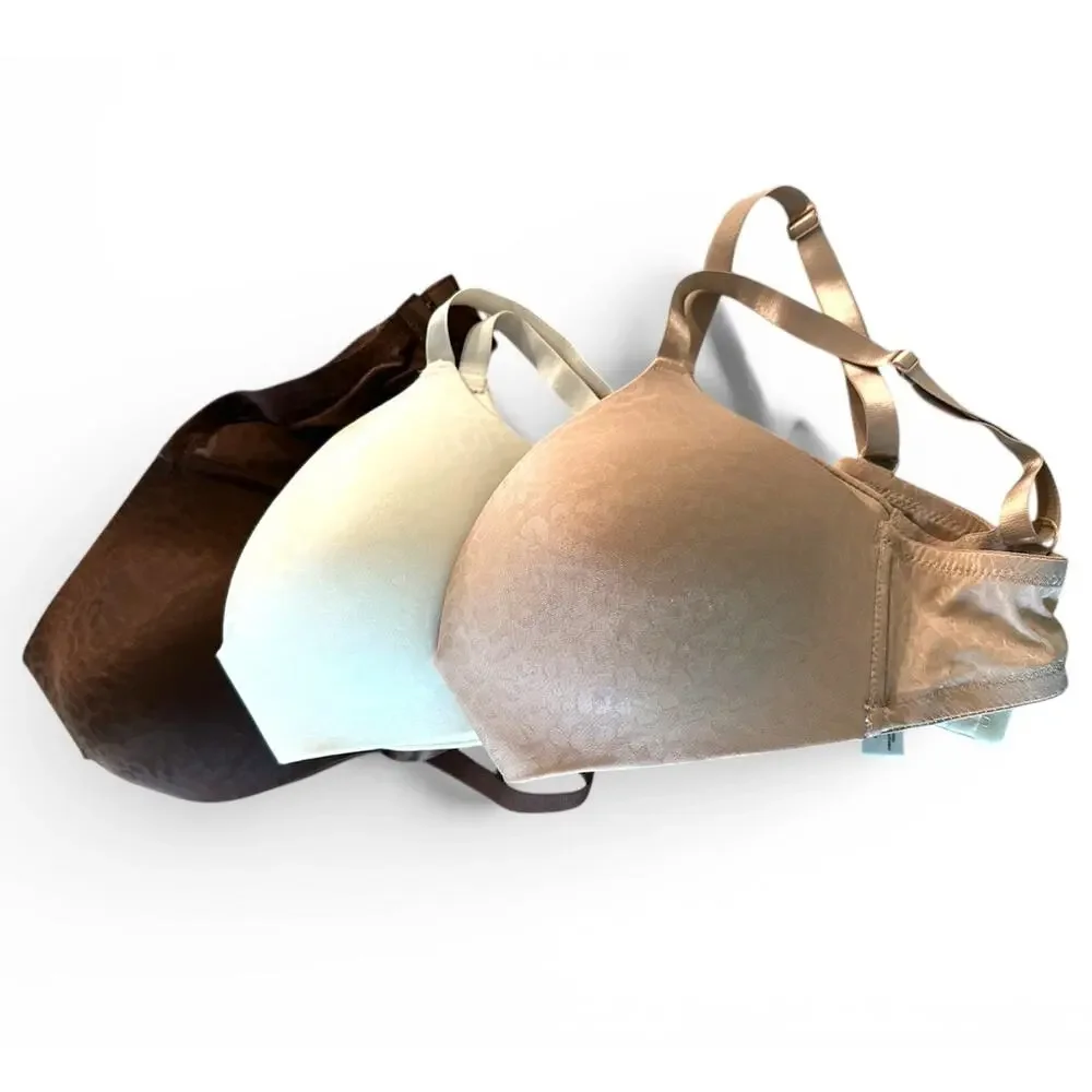 Rene Rofe Women's 36D Bras Wire-free soft foam Tshirt Bras new no tags 3 pack - Picture 3 of 8
